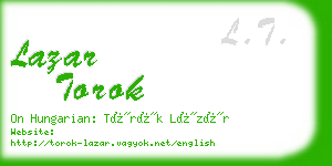 lazar torok business card